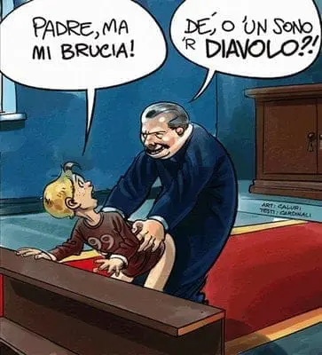 Prete che incula un bambino