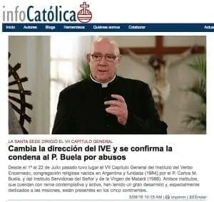 Seminaristi denunciano un altro prete di Mendoza per abuso sessuale 1 IVE SSVM Founder Carlos Buela is a sexual abuser 1 300x284 e1499844888959 2