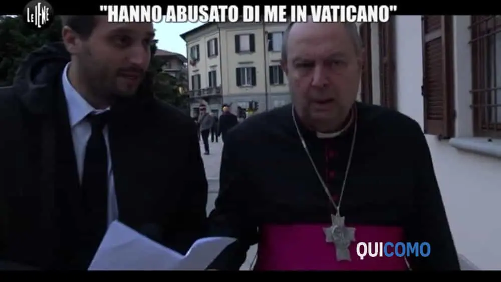 La iena Pecoraro e il vescovo Oscar Cantoni