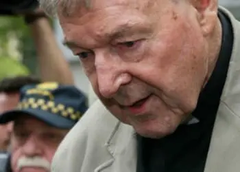 Cardinal George Pell leaves the County Court of Victoria court after prosecutors decided not to proceed with a second trial on alleged historical child sexual offences in Melbourne on February 26, 2019. - Australian Cardinal George Pell, who helped elect popes and ran the Vatican's finances, has been found guilty of sexually assaulting two choirboys, becoming the most senior Catholic cleric ever convicted of child sex crimes. (Photo by CON CHRONIS / AFP)