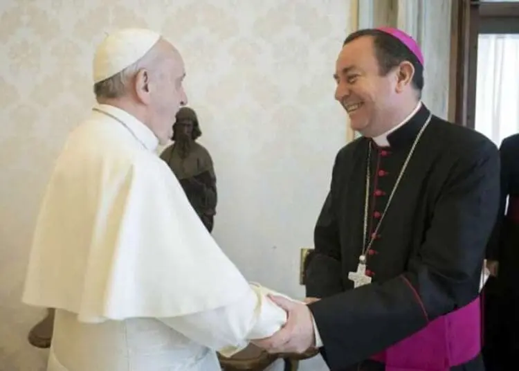 Pope Francis meets with Bishop Gustavo Zanchetta Credit Vatican Media 1024x682 1