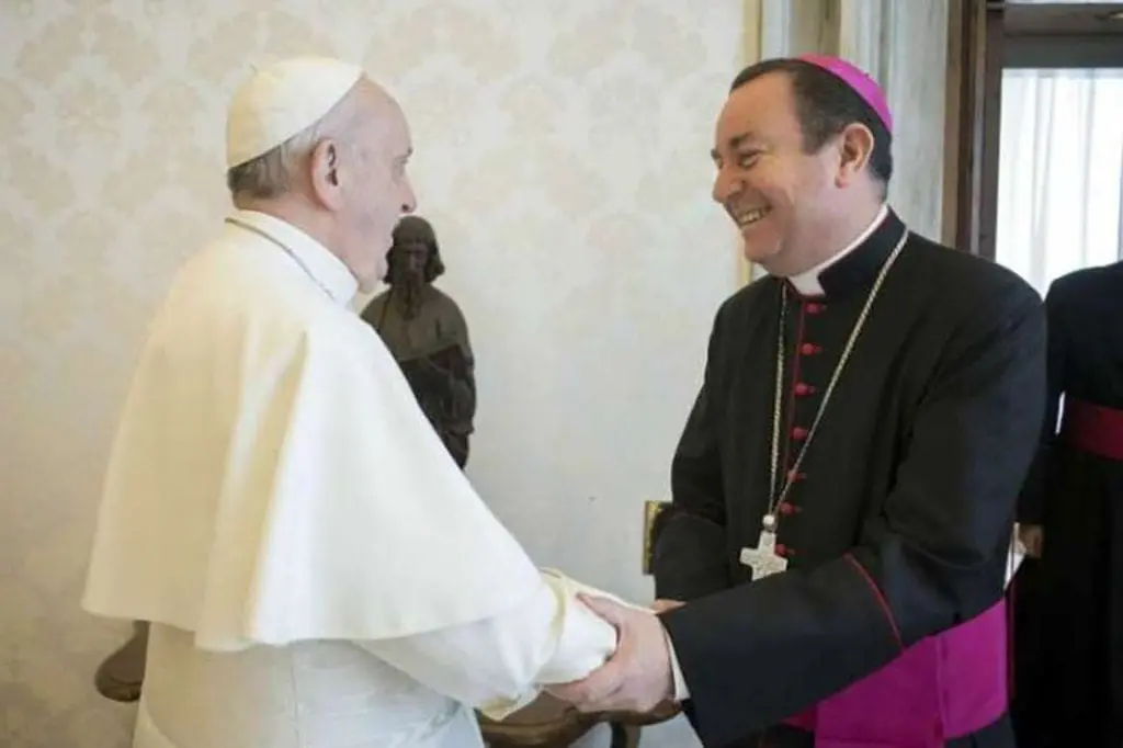 Pope Francis meets with Bishop Gustavo Zanchetta Credit Vatican Media 1024x682 1