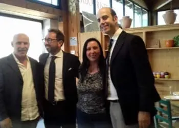 Pietracito con il MInistro Bonafede il commissario Marzetti e Debora Guillot 2