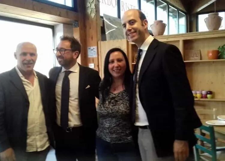 Pietracito con il MInistro Bonafede il commissario Marzetti e Debora Guillot 2
