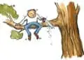 man cutting the branch sitting on illustration by frits ahlefeldt1500 1024x1024@2x