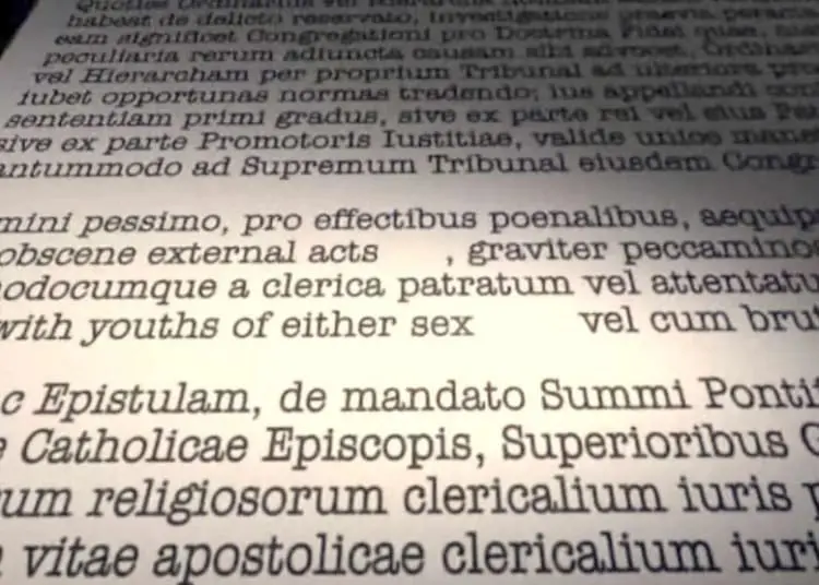 Il mistero dei misteri: “Crimen Sollicitationis” 2 Il mistero dei misteri: “Crimen Sollicitationis”