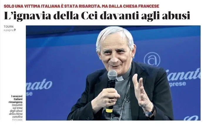 Una vittima di abusi sessuali nella chiesa è stata risarcita, ma non è merito della Cei