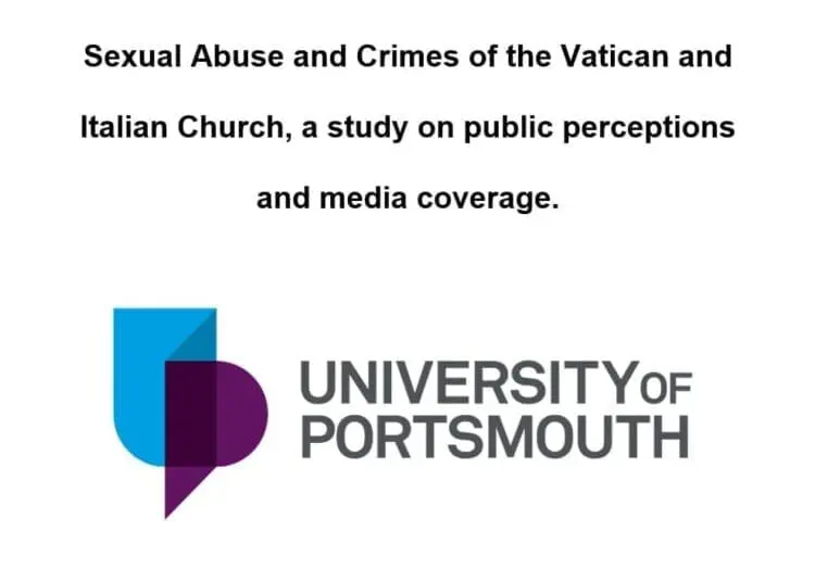 Corpus Dei:  Abusi sessuali e crimini del Vaticano e della Chiesa italiana, uno studio sulle percezioni pubbliche e la copertura mediatica.