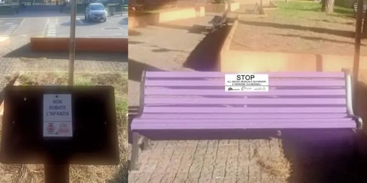 Quiliano accoglie la terza istallazione della “Panchina viola contro l’abuso di minori e persone vulnerabili”