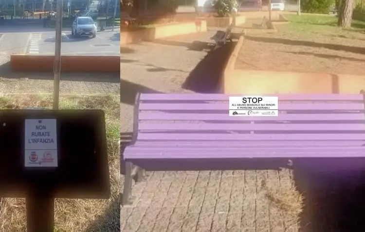 Quiliano accoglie la terza istallazione della “Panchina viola contro l’abuso di minori e persone vulnerabili”