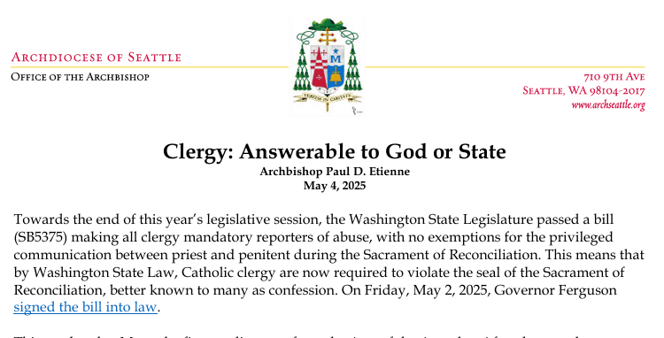 Clero: responsabile davanti a Dio o allo Stato? – Arcivescovo Paul D. Etienne