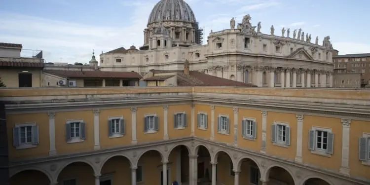 This Monday, Dec. 9, 2019 photo shows the Congregation for the Doctrine of the Faith offices at the Vatican. The Vatican office responsible for processing clergy sex abuse complaints has seen a record 1,000 cases reported from around the world this year, including from countries it had not heard from before, suggesting that the worst may be yet to come in a crisis that has plagued the Catholic Church. (AP Photo/Alessandra Tarantino)