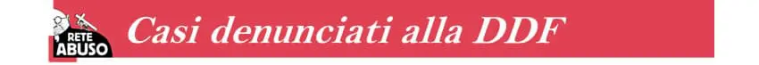 Casi denunciati alla DDF