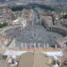 Rome, Vatican, Italy, Saint Peter's Square as seen from Michelangelo dome