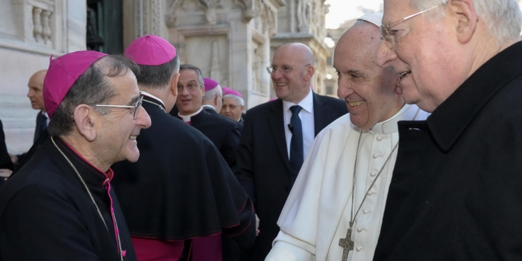 Delpini papa Francescoe e Scola scaled 1