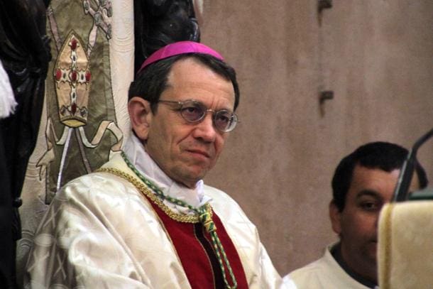 22012017 noli visita del nuovo vescovo della diocesi savona - noli mons. marino calogero - messa nella cattedrale di san pietro