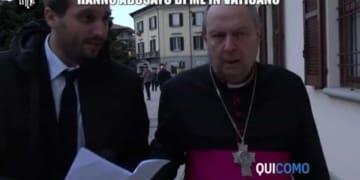 La iena Pecoraro e il vescovo Oscar Cantoni