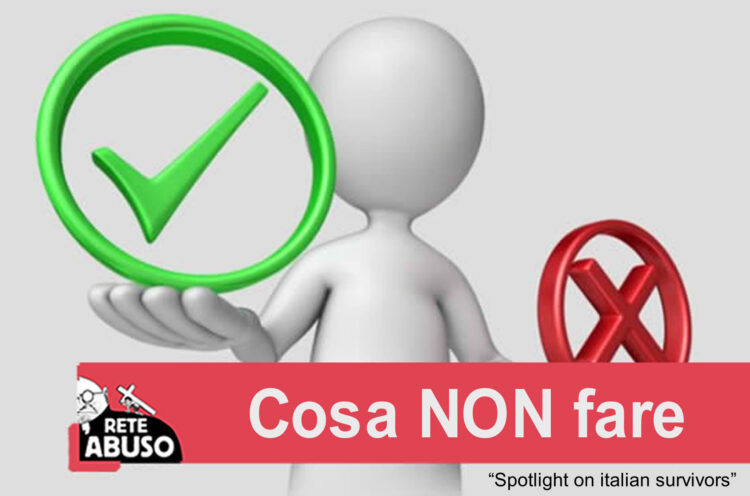 Cosa NON deve fare una vittima