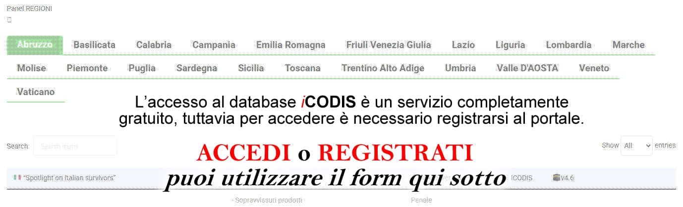 accedi o registrati
