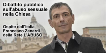 PRAGA – Dibattito pubblico sull’abuso sessuale nella Chiesa, ospite dall’Italia Francesco Zanardi