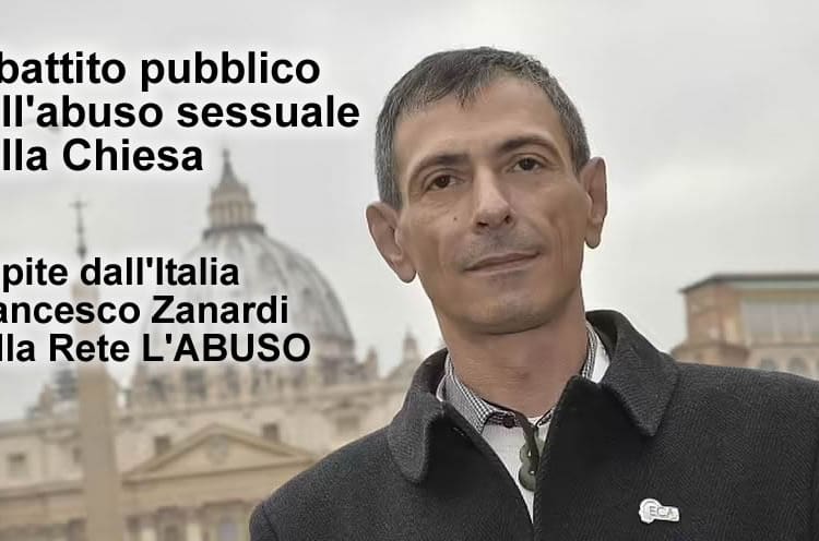 PRAGA – Dibattito pubblico sull’abuso sessuale nella Chiesa, ospite dall’Italia Francesco Zanardi
