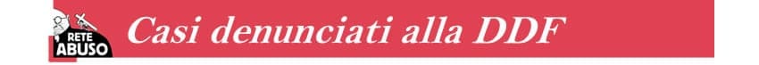 Casi denunciati alla DDF