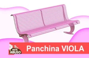 Panchina viola 3 antique