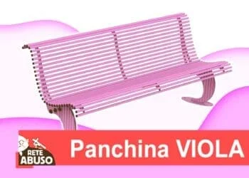 Panchina viola 3 antique